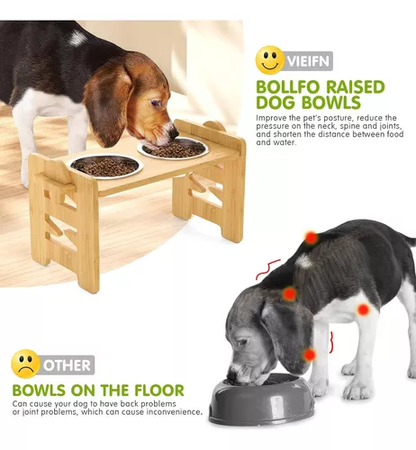 Bebedero Comida Elevado Para Perro Gatos