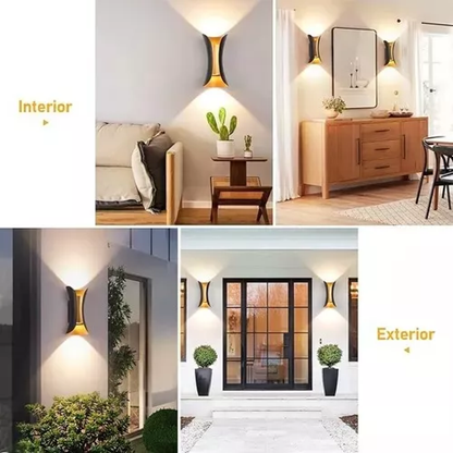 Pack 4 lámparas metálicas de lujo para pared